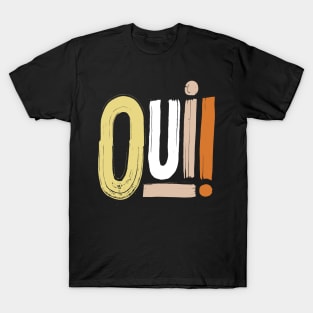 Oui! in black T-Shirt